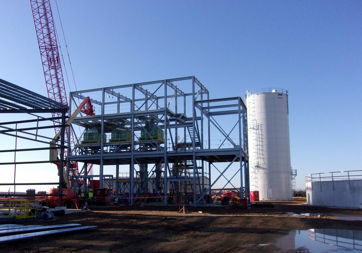 Construction of a protein enhancement facility in process